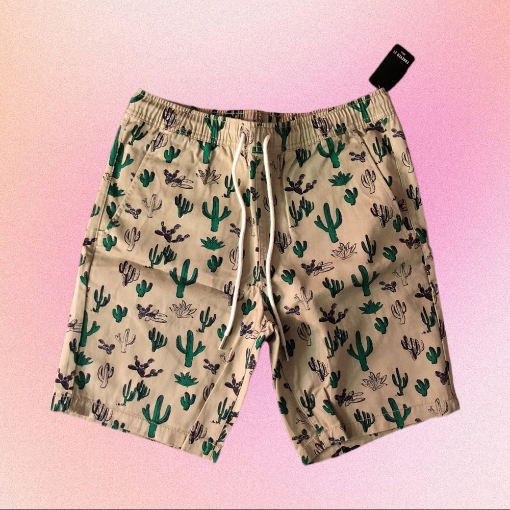 Forever21 cactus print shorts